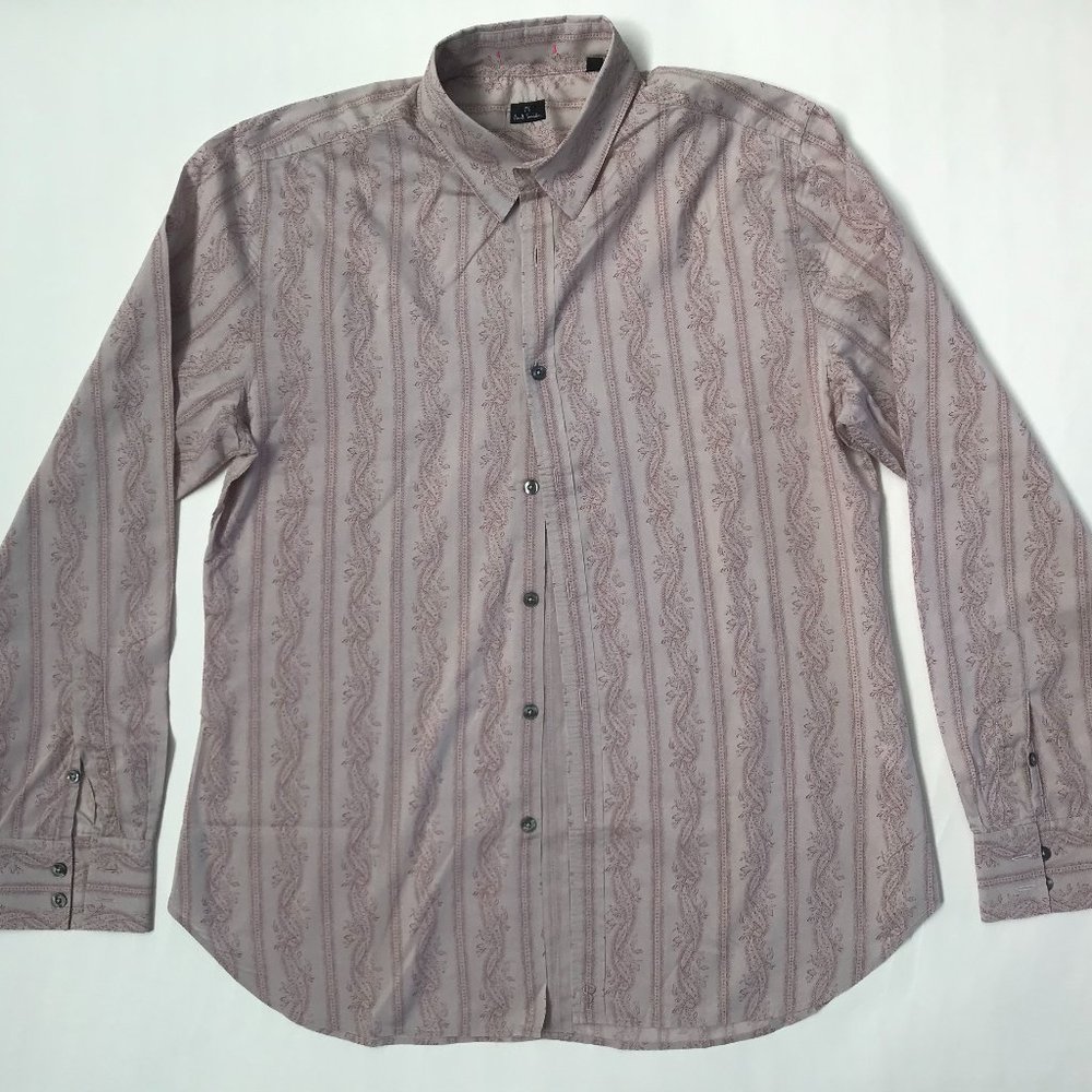 pink button up shirt